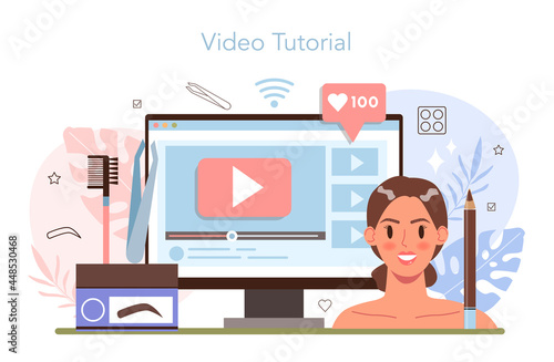 Eyebrow master online service or platform. Master making perfect eyebrows.