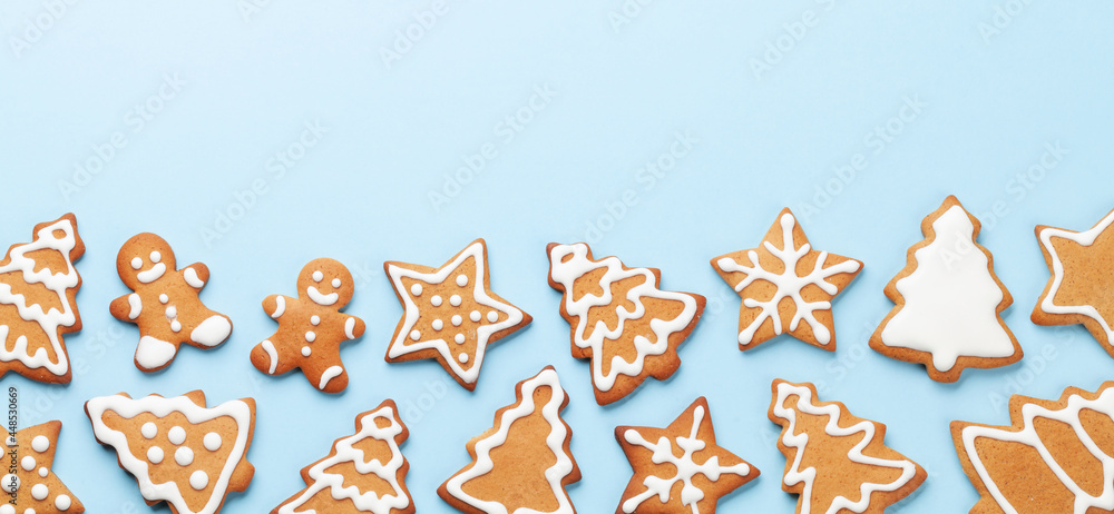 Christmas card with gingerbread cookies Christmas card with gingerbread cookies
