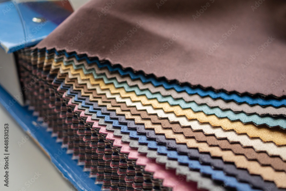 Fototapeta premium fabric color samples swatch book