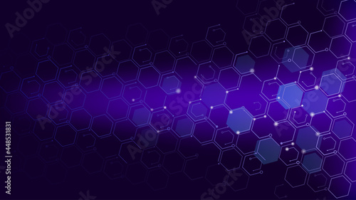 Abstract background of the concept of circuits. Futuristic vector template. Design elements of points, lines, and planes. © Saeneul
