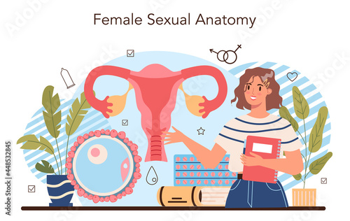 Sexual education concept. Sexual health lesson for young people.
