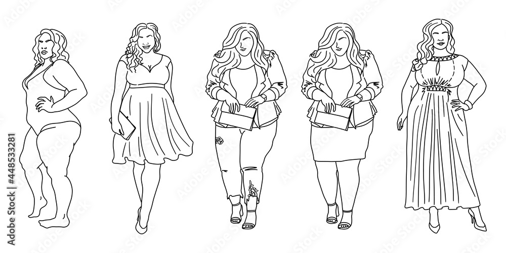 Beautiful Sexy Business Woman. Original Graphic. Outline Sketch. Vector  Illustration Royalty Free SVG, Cliparts, Vectors, And Stock Illustration.  Image 87889103.