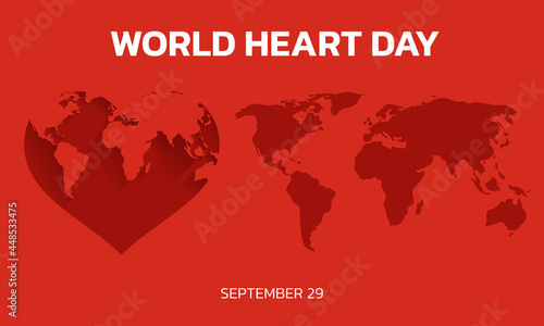 Vector Illustration, Poster Or Banner for World Heart Day Background. Creative illustration concept of world heart day.