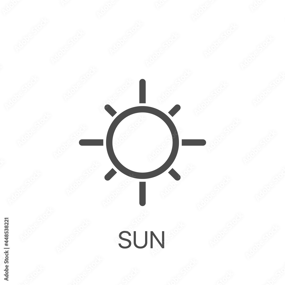 Sun simple vector icon. Astronomy related sign