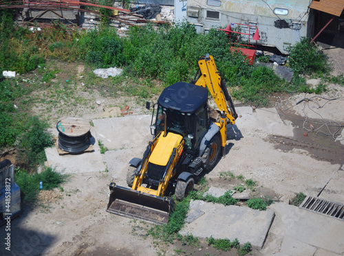 Excavator on the construction site
