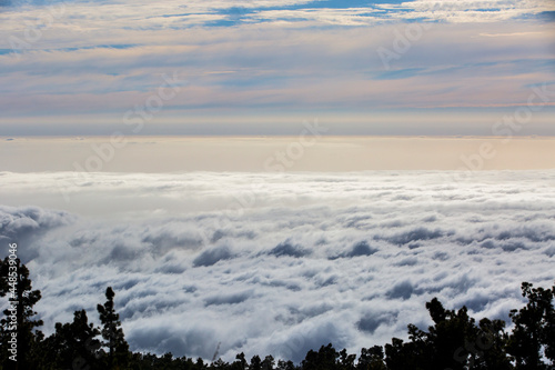 Spring sunset in Caldera De Taburiente Nature Park, La Palma Island, Canary Islands, Spain