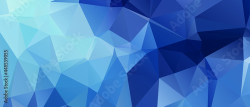 Blue Abstract Color Polygon Background Design, Abstract Geometric Origami Style With Gradient