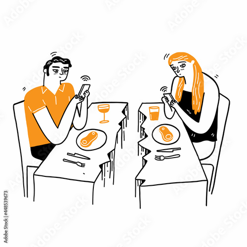 The couple have a dinner