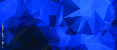 Blue Abstract Color Polygon Background Design, Abstract Geometric Origami Style With Gradient