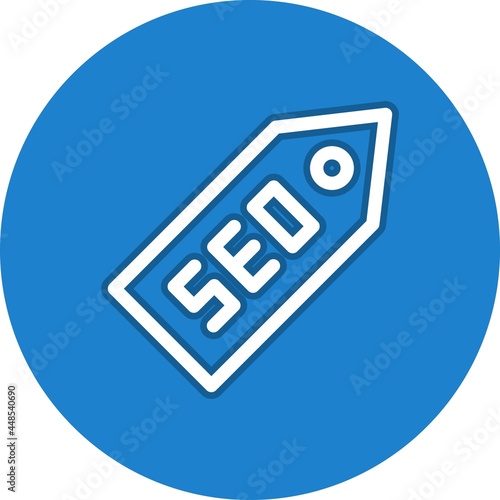 SEO Tag Line Circle Vector Icon Design