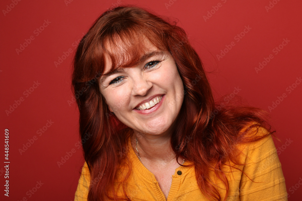 Beautiful woman in front of a white background Beautiful woman in front of a white background