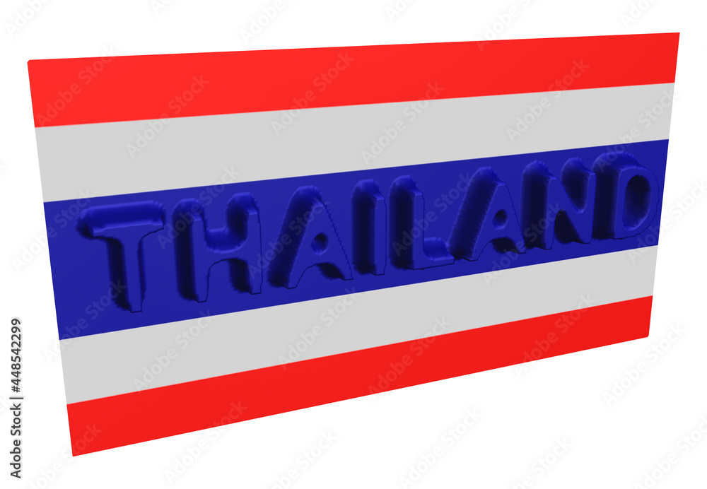 Thailand flag 3d letters illustration on white background Thailand flag 3d letters illustration on white background