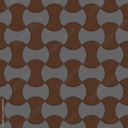 Background with brown and light colored paving stones. Vector illustration