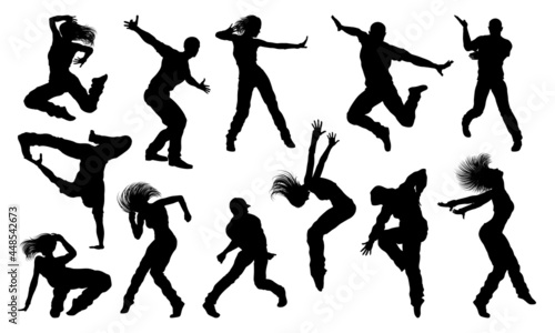 Street Dance Dancer Silhouettes photo