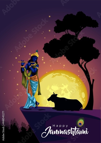 dahi handi festival of happy shree krishna janmashtami. vector illustration design