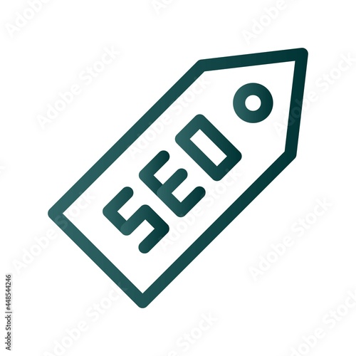 SEO Tag Line Gradient Vector Icon Design