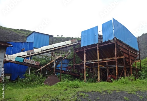 abandoned stone mining plant