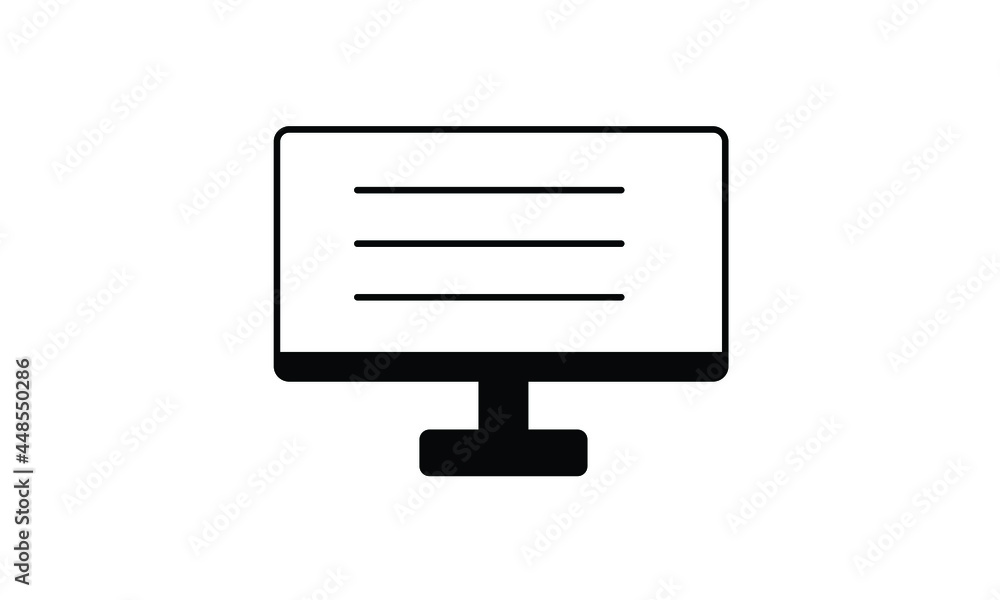 Computer Tv led monitor icon vector image Computer Tv led monitor icon vector image