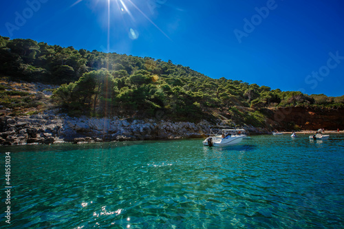 Fototapeta Naklejka Na Ścianę i Meble -  Beautiful landscape of Croatia, Croatia coast, sea and mountains. Panorama