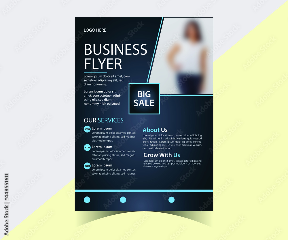 Naklejka premium Creative Corporate Flyer Design Template