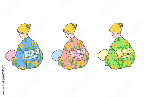 Canvas Print yukata 浴衣　woman　女性　fierwork　花火