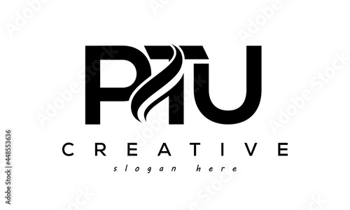 Letter PTU creative logo design vector	 photo