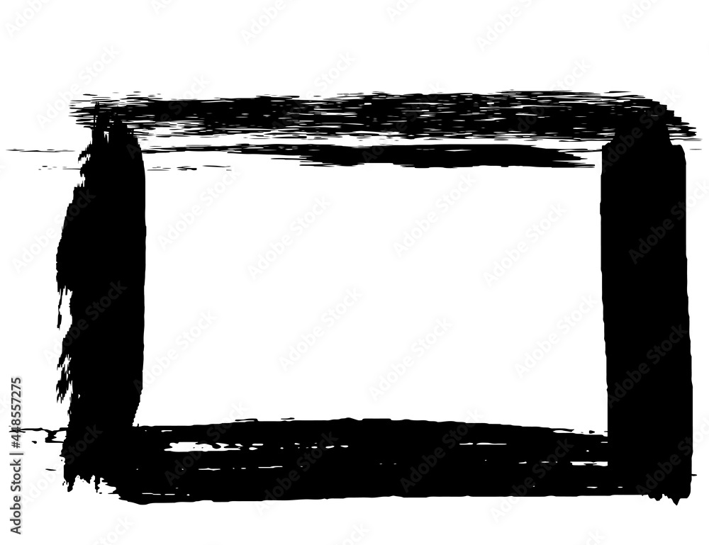 Grunge style frames black on white background Grunge style frames black on white background