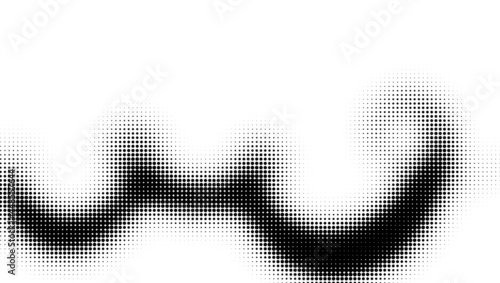 Abstract black halftone dotted texture.