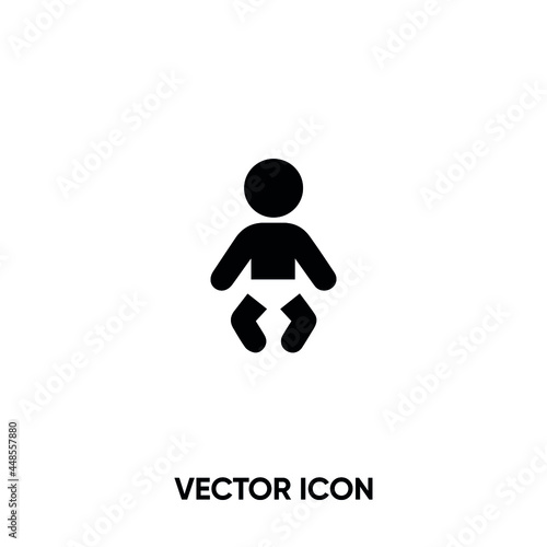 Baby vector icon. Modern, simple flat vector illustration for website or mobile app. Kid symbol, logo illustration. Pixel perfect vector graphics