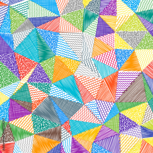 Low poly sketch background. Astonishing square pattern. Modern abstract background. Vector illustration.
