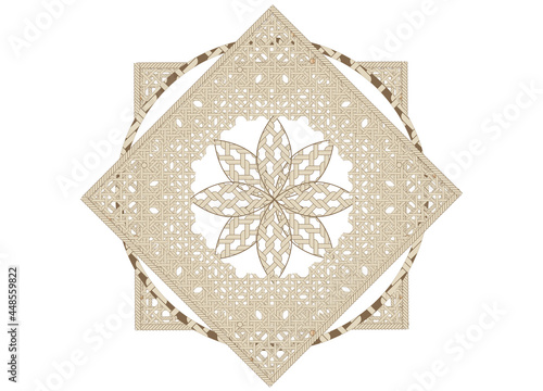geometrisches orientalisches Makramee Ornament photo
