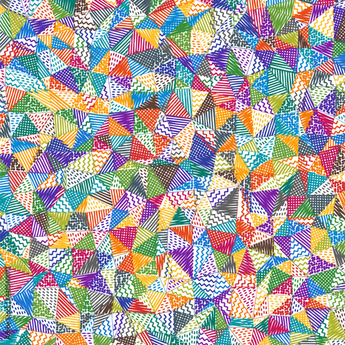 Low poly sketch background. Artistic square pattern. Cool abstract background. Vector illustration.