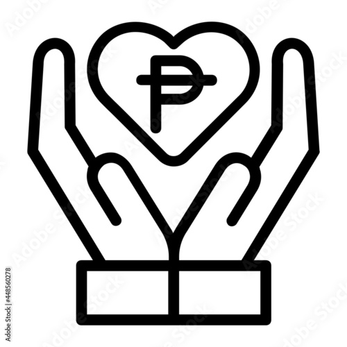 Donate Philippine Peso Money Icon