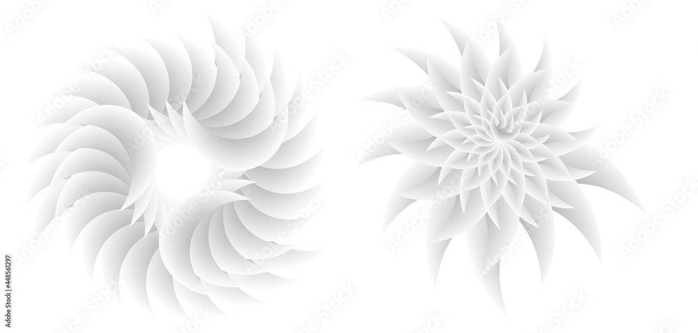 Abstract spiral tor design element on white background of twist lines. Vector Illustration eps 10 for icon beauty salon, for elegant business card, background event party flyer, sea team, ocean shell Abstract spiral tor design element on white background of twist lines. Vector Illustration eps 10 for icon beauty salon, for elegant business card, background event party flyer, sea team, ocean shell
