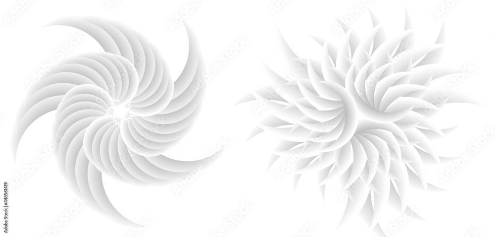 Abstract spiral tor design element on white background of twist lines. Vector Illustration eps 10 for icon beauty salon, for elegant business card, background event party flyer, sea team, ocean shell Abstract spiral tor design element on white background of twist lines. Vector Illustration eps 10 for icon beauty salon, for elegant business card, background event party flyer, sea team, ocean shell