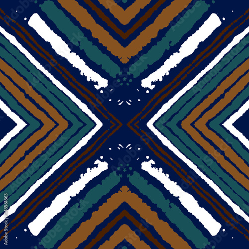 Tribal Vector Geo Boho. Indigo Graphic Kaleidoscope. Apparel Trendy Geometric. Beige Design Hand made. Carpet Bohemian Hippie. Aztec Mosaic. Indigo Abstract Tapestry.