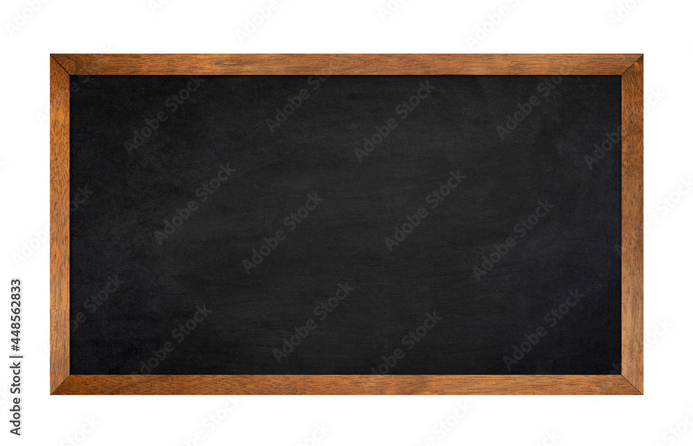 blackboard with brown wood frame isolated on white background. blackboard with brown wood frame isolated on white background.