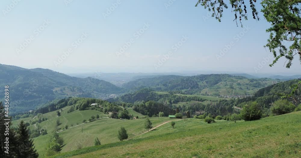 Pfaffenberg Schwarzwald Landschaft Panorama von Pfaffenberg und Zeller Bergland zu ...