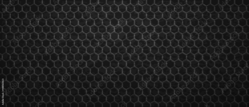 Geometric dark ornament hexagons background Geometric dark ornament hexagons background