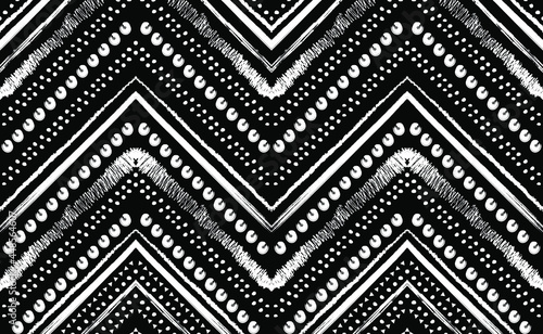 Geometric ethnic oriental seamless pattern traditional Design for background,carpet,wallpaper.clothing,wrapping,Batik fabric,Vector illustration.embroidery style - Sadu, sadou, sadow or sado