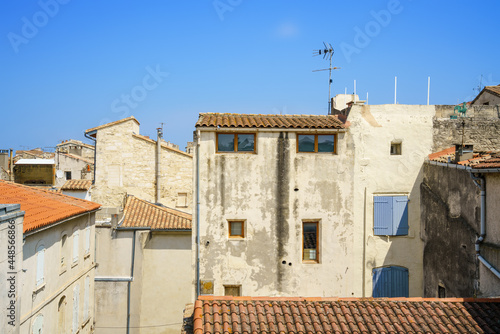view over the roofs of Arles France