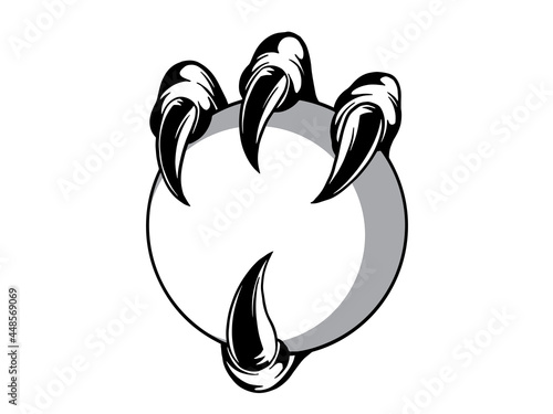 Eagle, bird or monster claw or talons holding