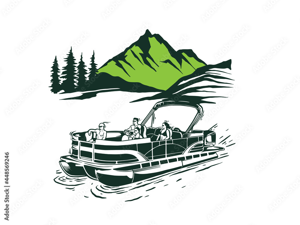 Naklejka premium boat vacation