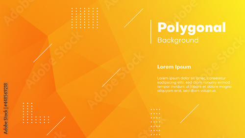 abstract orange polygonal background