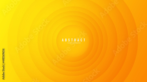 Abstract Colorful geometric background ,The gradient yellow circle has shadows that are stacked into beautiful layers , Modern background design for presentation design , illustration Vector EPS 10