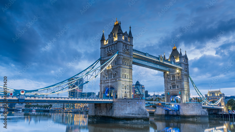 Tower bridge in london at sunrise London UK March