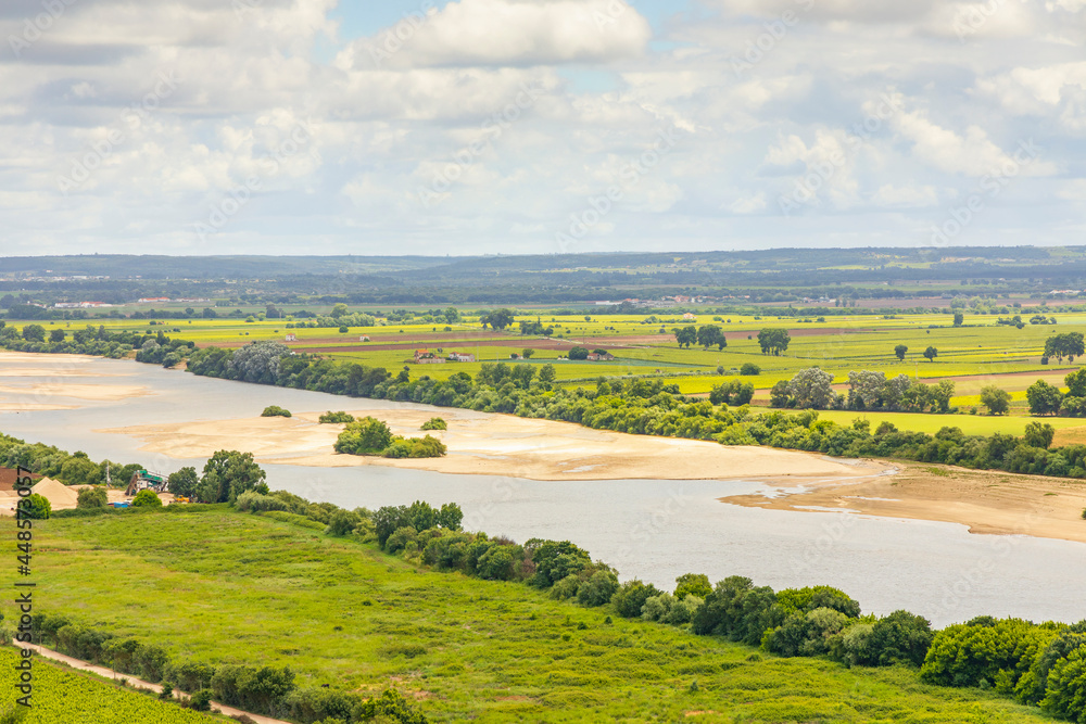 Beautiful landscape with Tagus river in Santarem, Portugal