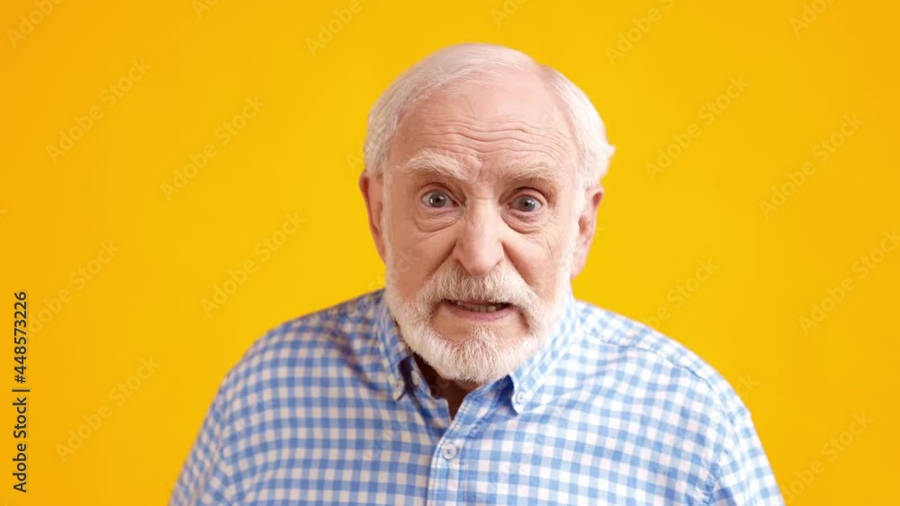 Outraged mad furious old man take off specs Outraged mad furious old man take off specs