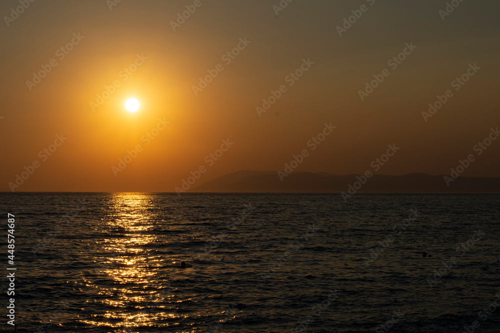 Zachód słońca Chorwacja, Podgora