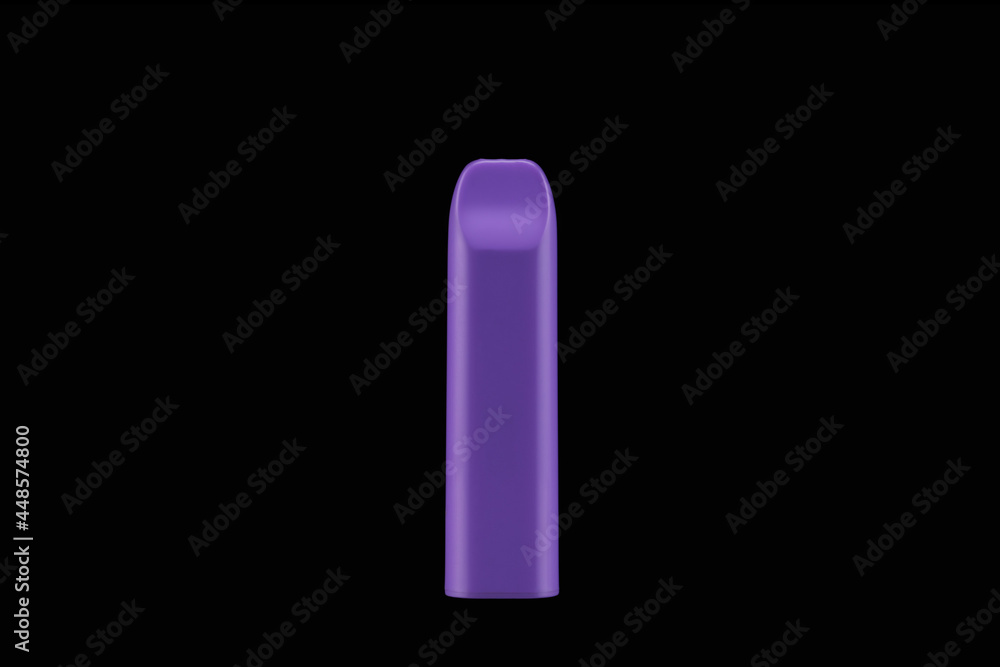 Small Electronic Cigarette isolated on a Black background. Electronic device that simulates tobacco smoking. Small Electronic Cigarette isolated on a Black background. Electronic device that simulates tobacco smoking.